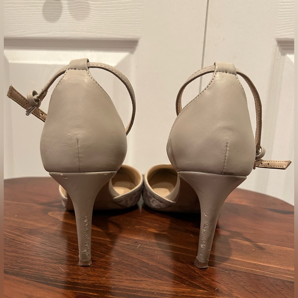 Leopard Print T-Strap Heels - Picture 3 of 5